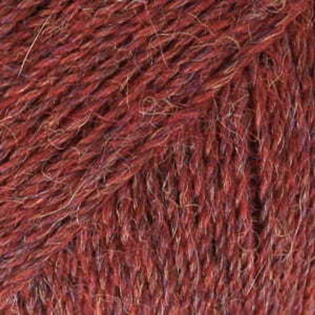 Drops Alpaca Garn 5565 Bordeaux-Braun, 100% Superfeine Alpaka, 167m/50g, Sportgarn