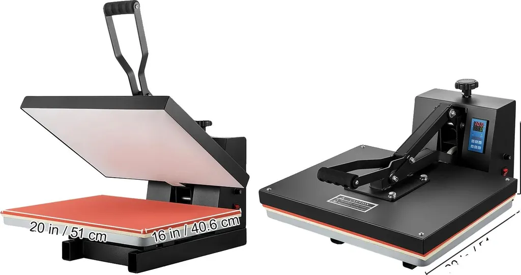 Presse à chaud 16x20in avec plateau téflon et écran digital de précision