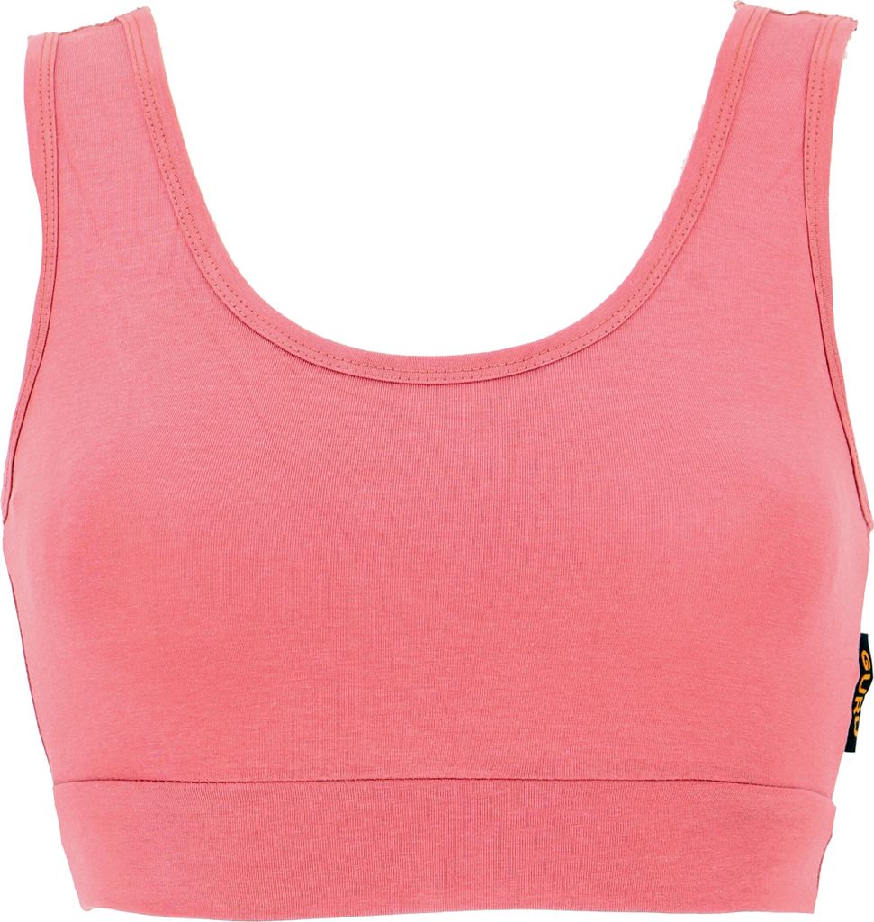 Bra Top, Yogatop aus Baumwolle, Bikini Top - Peach, Damen, Pink, Baumwolle(Bio),Elasthan, Größe: M