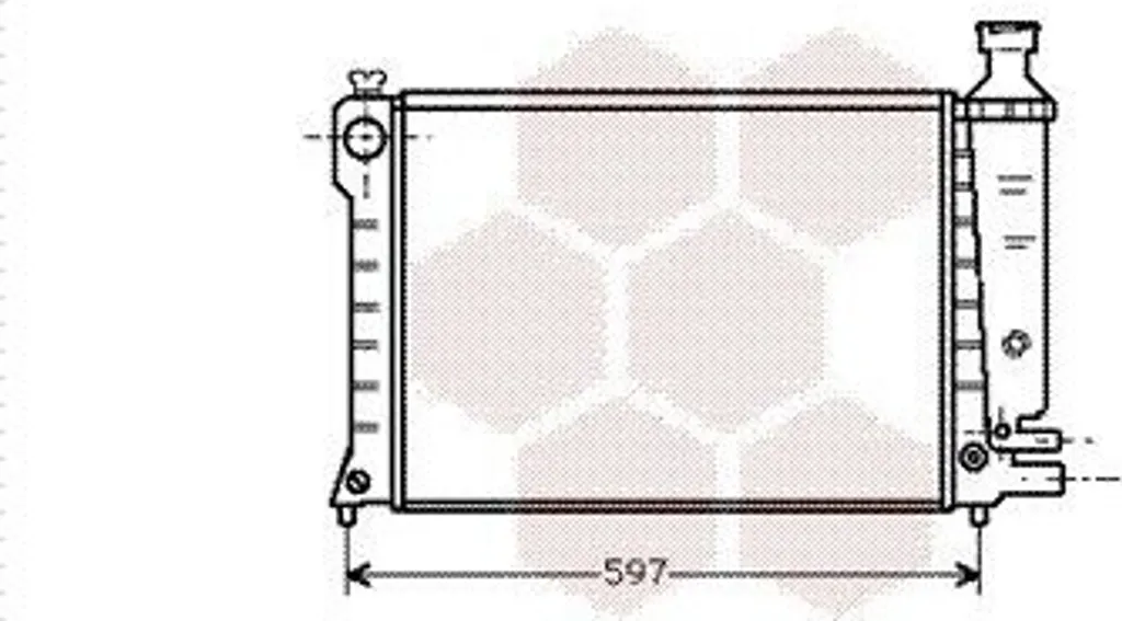 Radiateur moteur VAN WEZEL 09002036 pour PEUGEOT 605 et CITROËN XM Y4