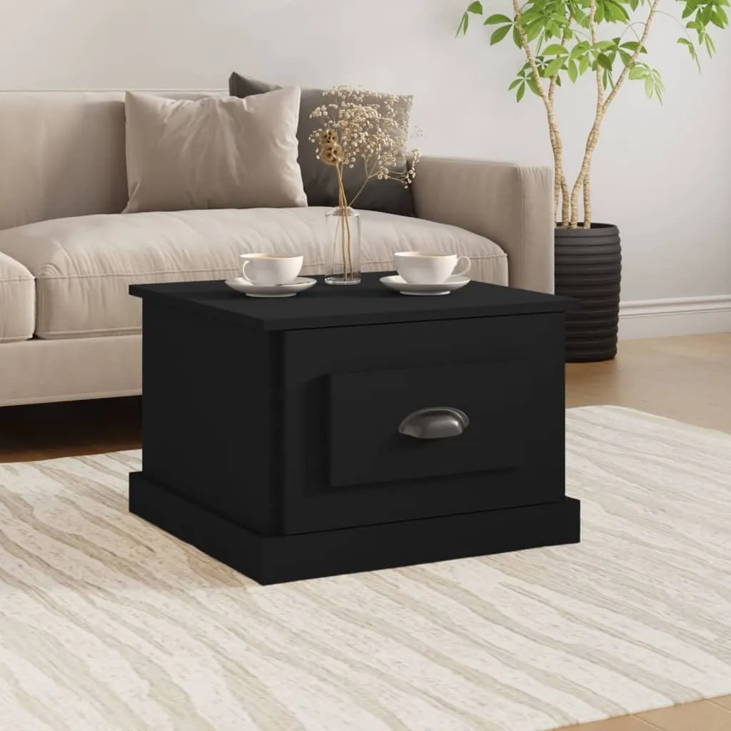Tavolo Soggiorno Nero 50x50 Legno - Soluzione Salvaspazio 816249