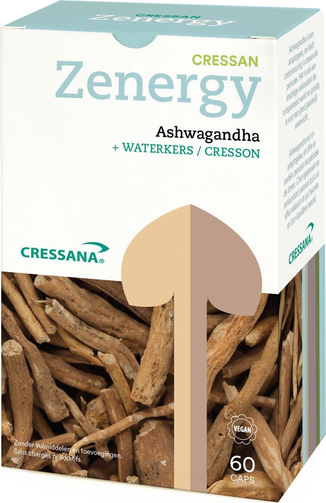 Cressana Ashwagandha - 60 Kapseln - -Ashwagandha-Wurzelextrakt - Stressabbau, Energie- und Stimmungsunterstützung, Natürliches Adaptogen, Vegan &...
