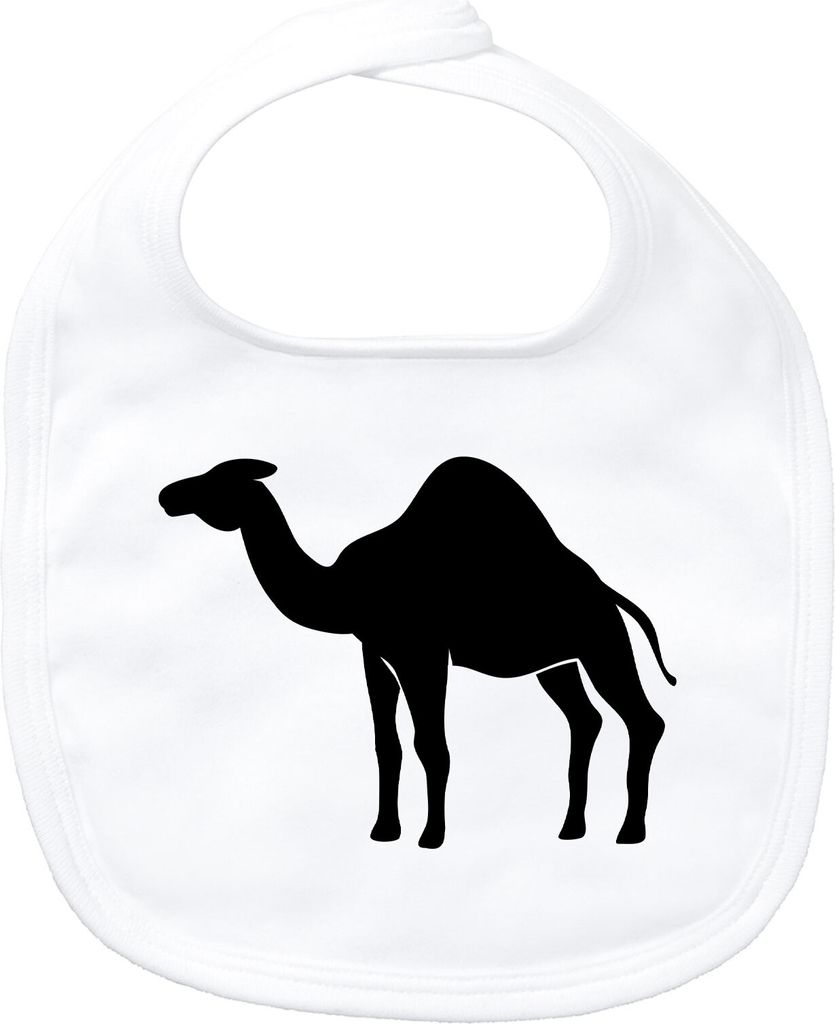 Huuraa Baby Lätzchen Dromedar Kamel Silhouette White Klettverschluss Baumwolle Latz Geschenkidee