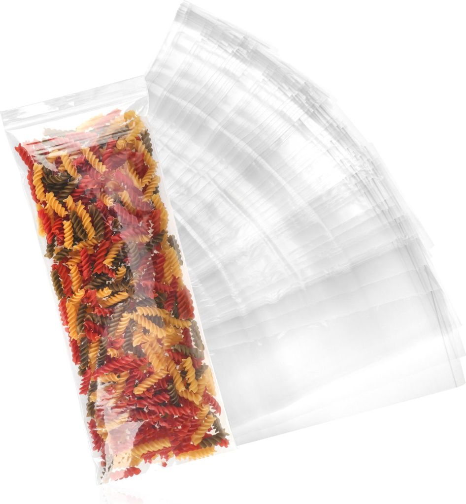 com-four 100x Druckverschlussbeutel - Transparente Tütchen mit Druckverschluss - Zip-Beutel wiederverschließbar - Polybeutel mit Verschluss - 3...