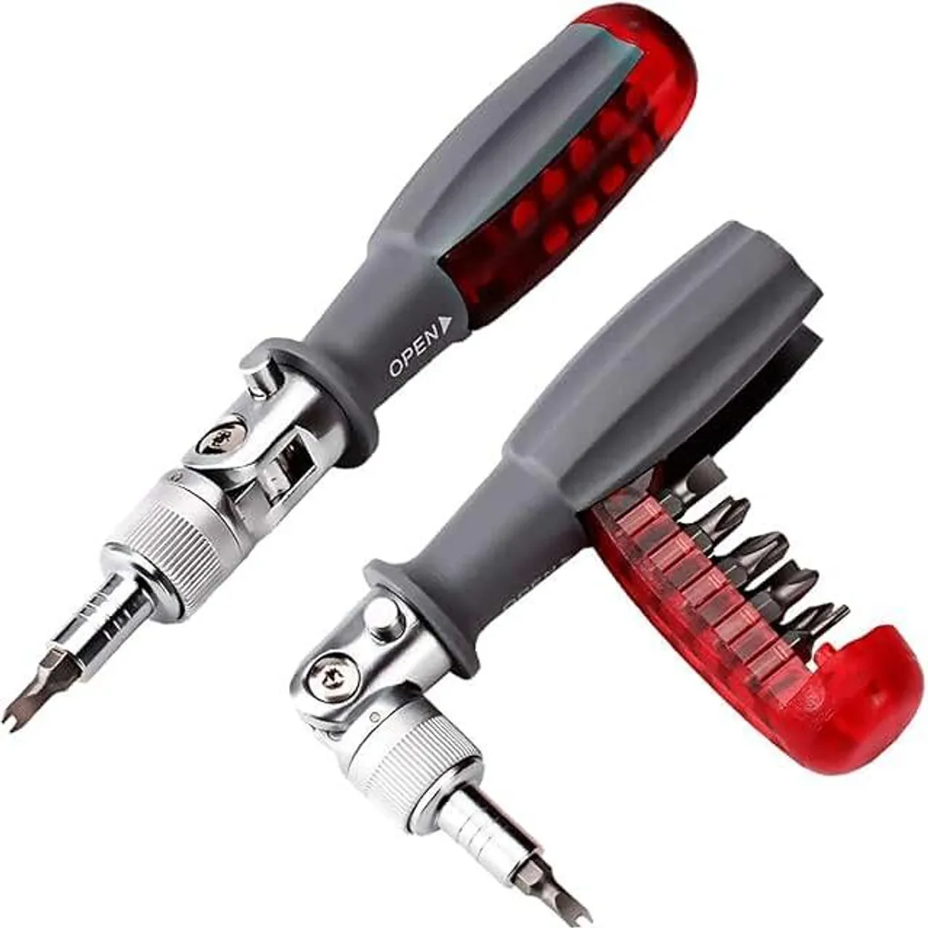 Cacciavite a Cricchetto Rosso 10 in 1 - L'Amico Ideale per i Tuoi Progetti