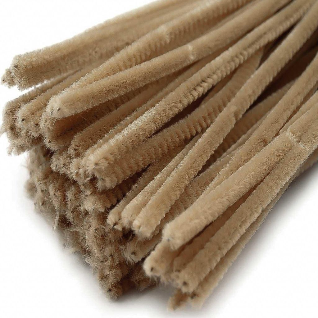 Pfeifenreiniger 20er Chenille-Draht 6mm, Länge 30cm, cappuccino