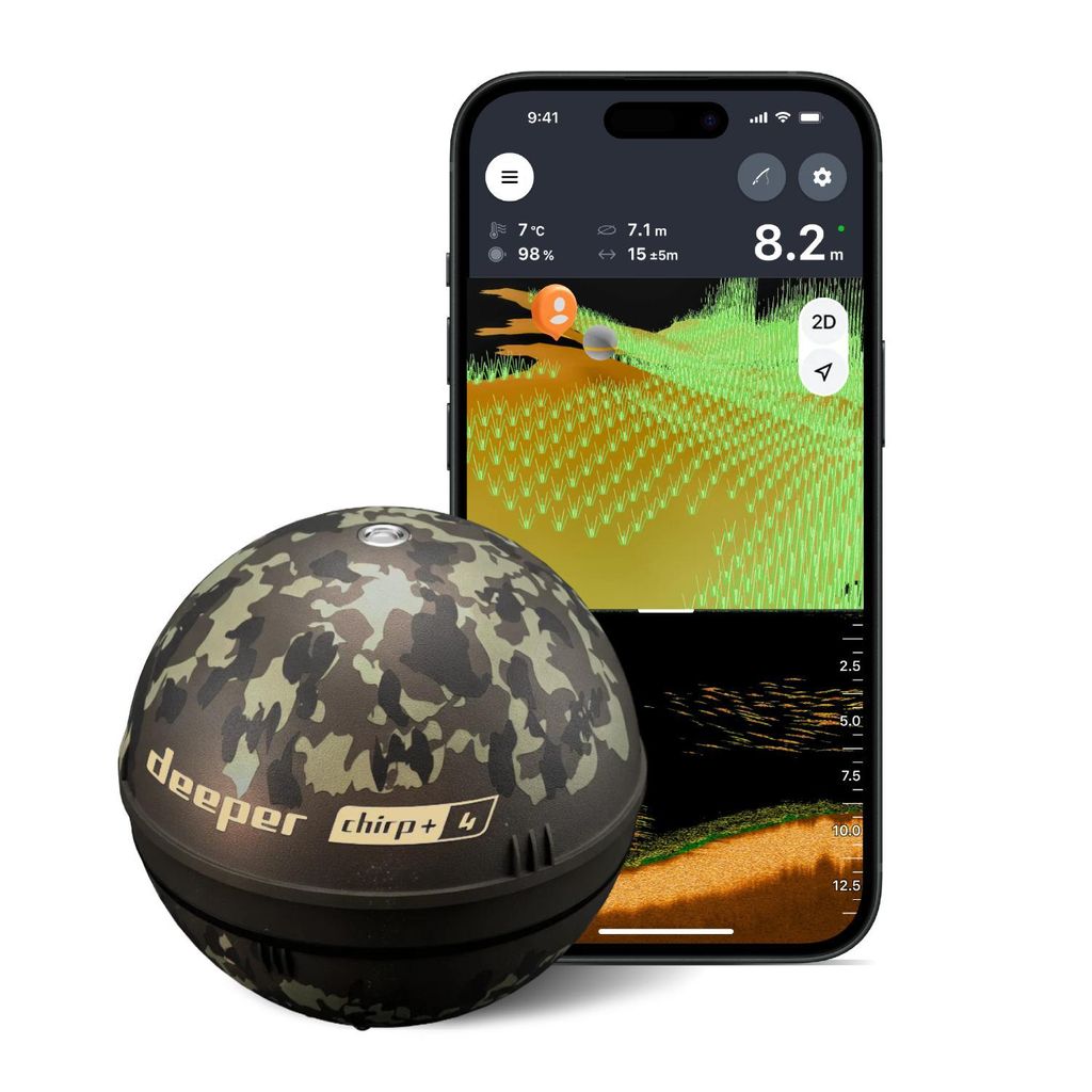 Deeper CHIRP+ 4 KI-Fischfinder mit GPS – Sonar für Boot, Produktbild 