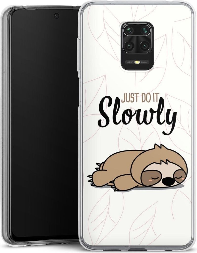 DeinDesign Handyhülle für Xiaomi Redmi Note 9 Pro Silikon Hülle Case Smartphone Schutzhülle Faultier Tiere lazy sunday