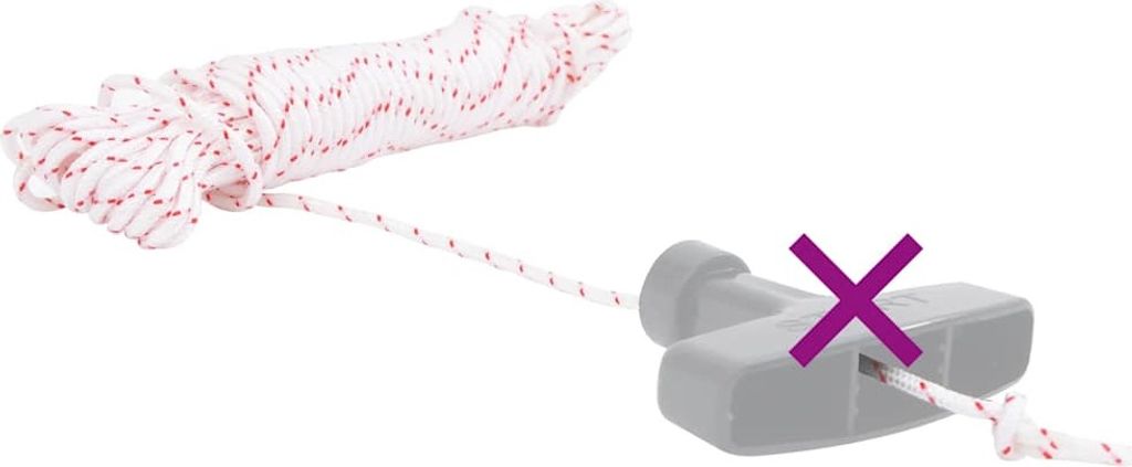 vidaXL Corde de démarrage blanche et rouge Ø3 mm 10 m Nylon Image du produit 