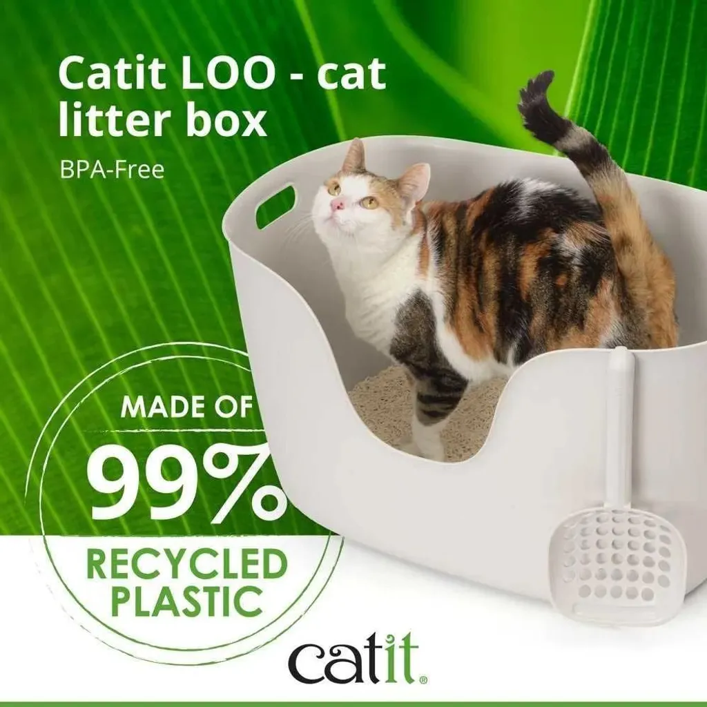 Bac à litière anti-odeur Catit Loo transparent pour une maison propre - 3