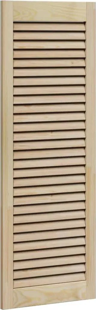 Porte en pin massif naturel 110x39,5 cm avec design à lattes aérées