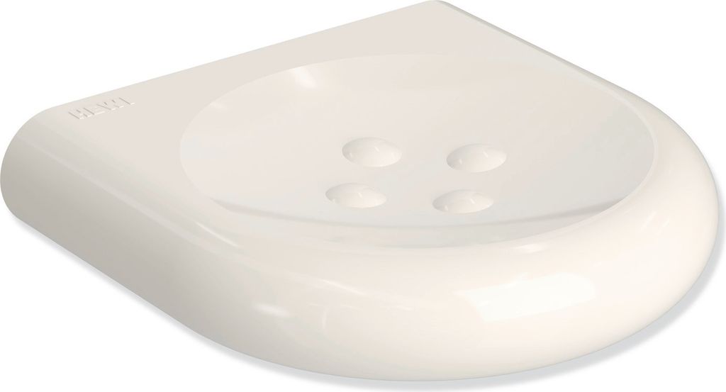 HEWI Seifenablage Serie 477, groß, mit Noppen reinweiß Produktbild 