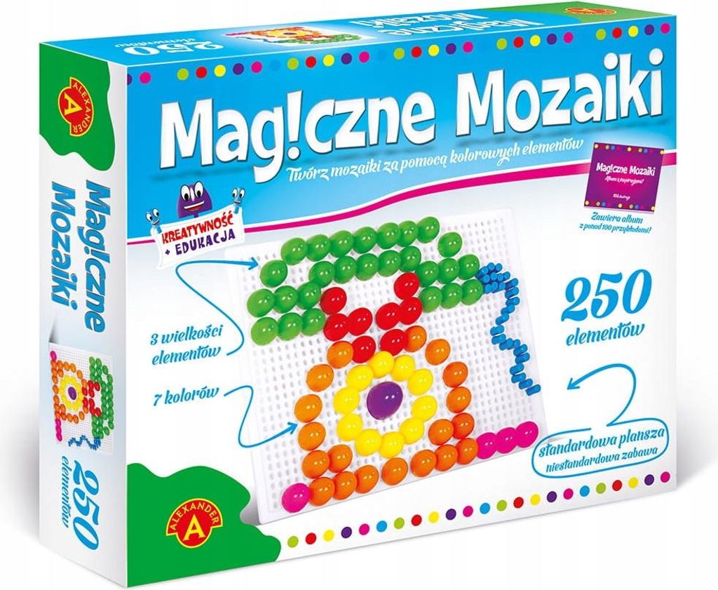 ALEXANDER Gra Magiczne Mozaiki: 250 elementów dla dzieci Obrázok produktu 