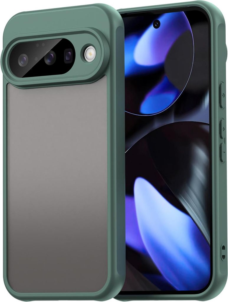 Handyhülle für Google Pixel 10 Matt Stoßfest Schutzhülle Grün
