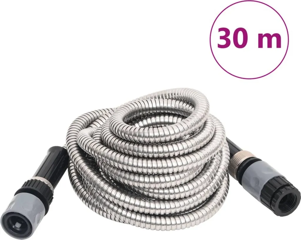 Tuyau d'arrosage métallique 30m avec pistolet pour l'arrosage du jardin