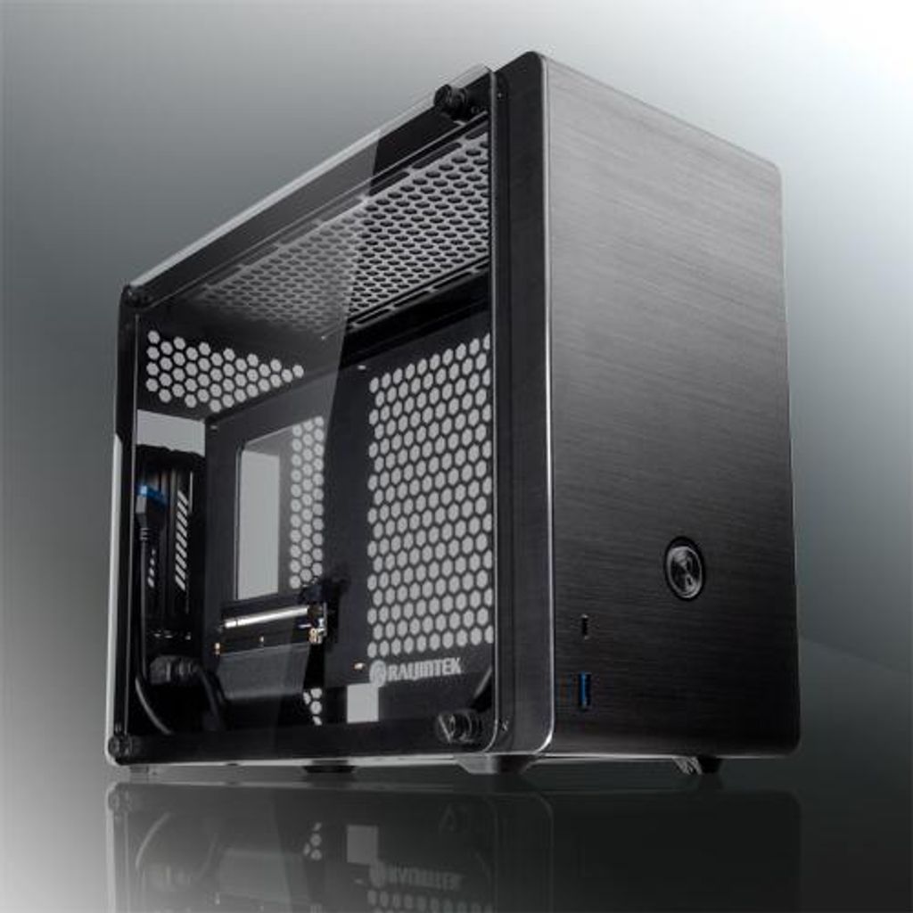 RAIJINTEK Ophion EVO - Small Form Factor (SFF) - PC - Aluminium - Gehärtetes Glas - Schwarz - Transparent - Mini-ITX - 9 cm
