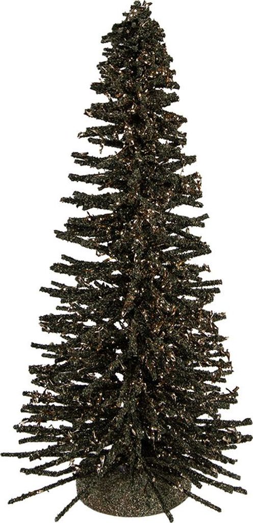 Clayre & Eef Weihnachtsdekorationsfigur Weihnachtsbaum Ø 17x30 cm Grün Holz