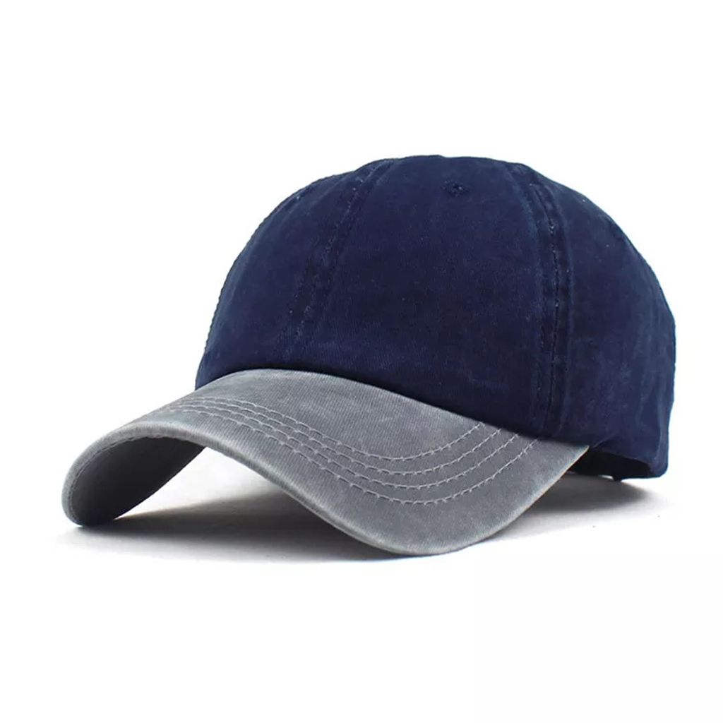Uni Color Kappe Dunkelblau/Grau - Stylische Sportkappe für jeden Anlass KP15591