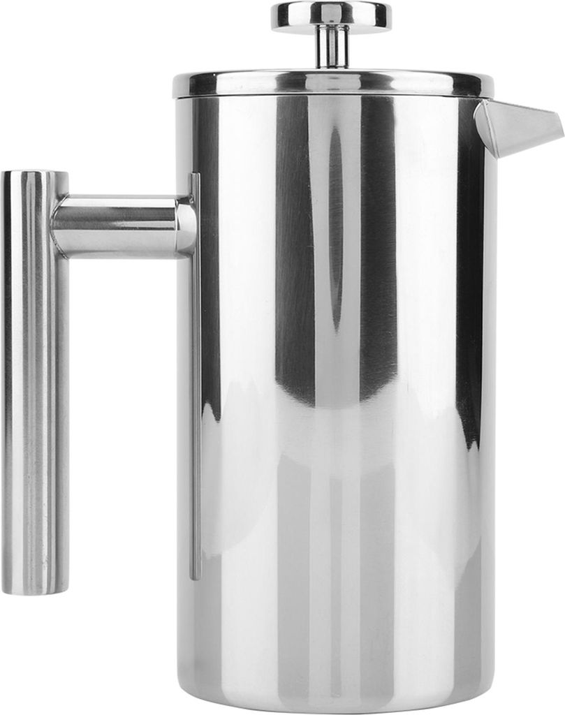 Doppelwandige Kaffeemaschine/French Press aus Edelstahl mit Filter (800 ml)
