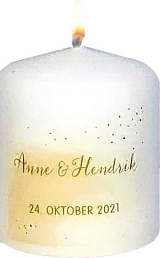 Gastgeschenk zur Hochzeit "zartes Design mit Tupfen" personalisiert 60 x Ø 50 mm, 12 Stück