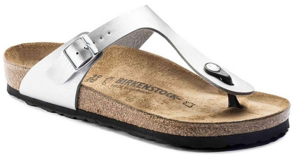 Birkenstock Gizeh Silber Normalfußbett - Damen Hausschuhe - Produktbild 