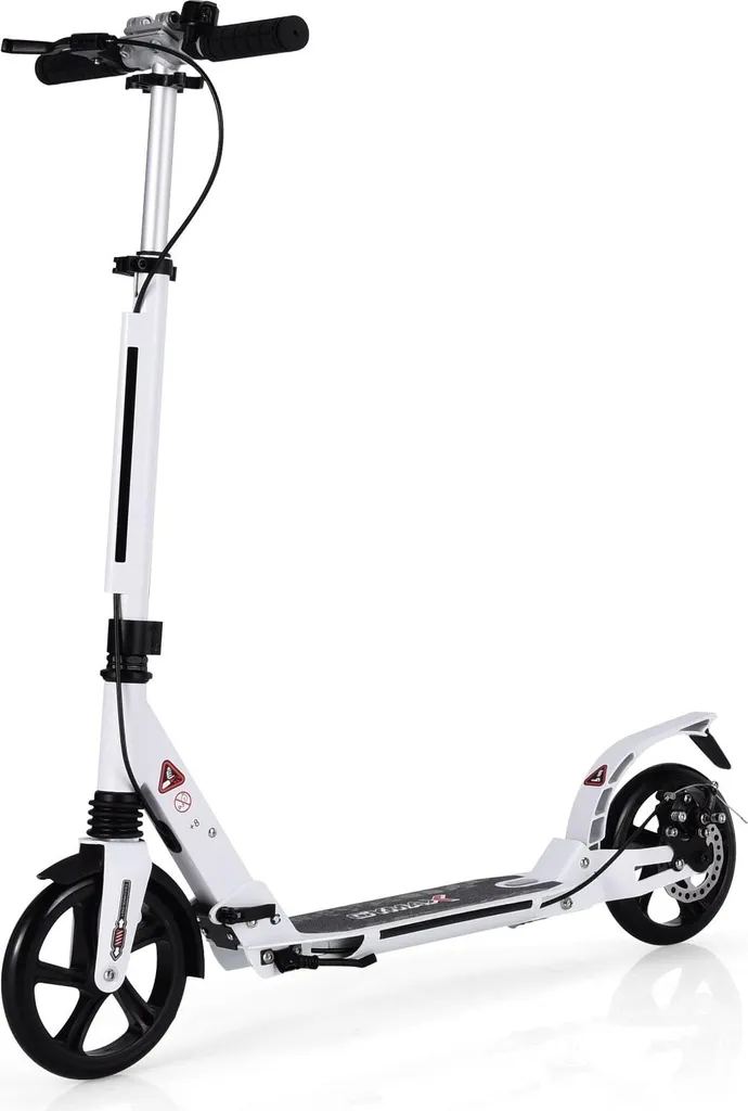 Patins à roulettes et trottinette pliable blanche pour loisirs enfants