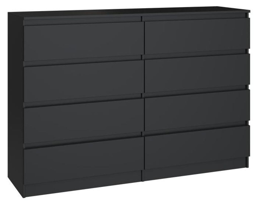 Topeshop M8 140 CZERŃ, Černá, 8 zásuvka/zásuvek, Obrázek produktu 