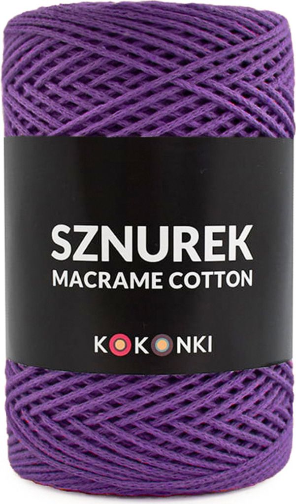 Macrame Baumwollseil KOKONKI 2mm, 200m, Aubergine Produktbild 