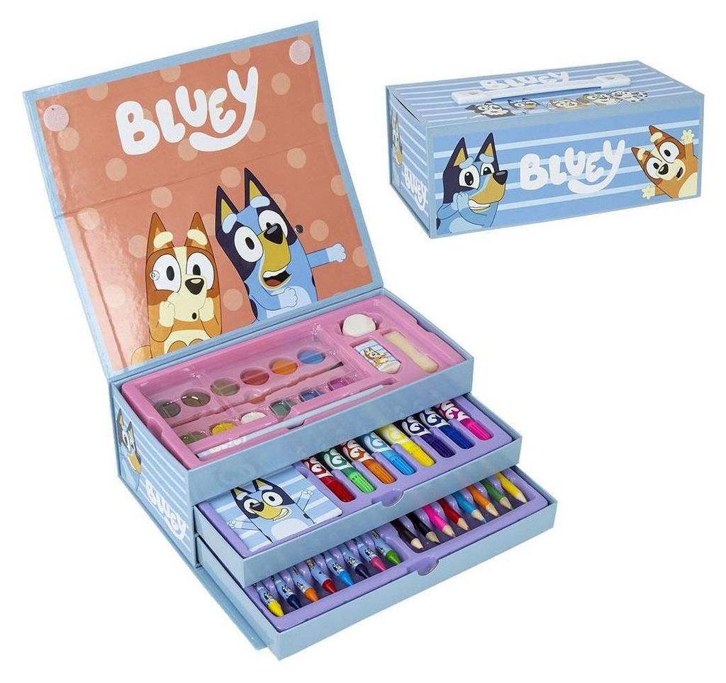 Bluey boîte de peinture pour enfants - 7 couleurs + tiroir Image du produit 