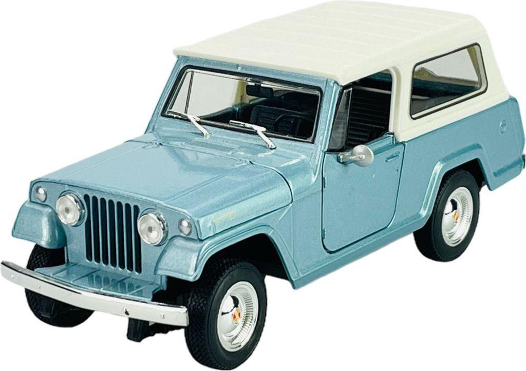Welly 1967 Jeepster Commando Roadster Blau Maßstab 1:24 Modellauto 24117