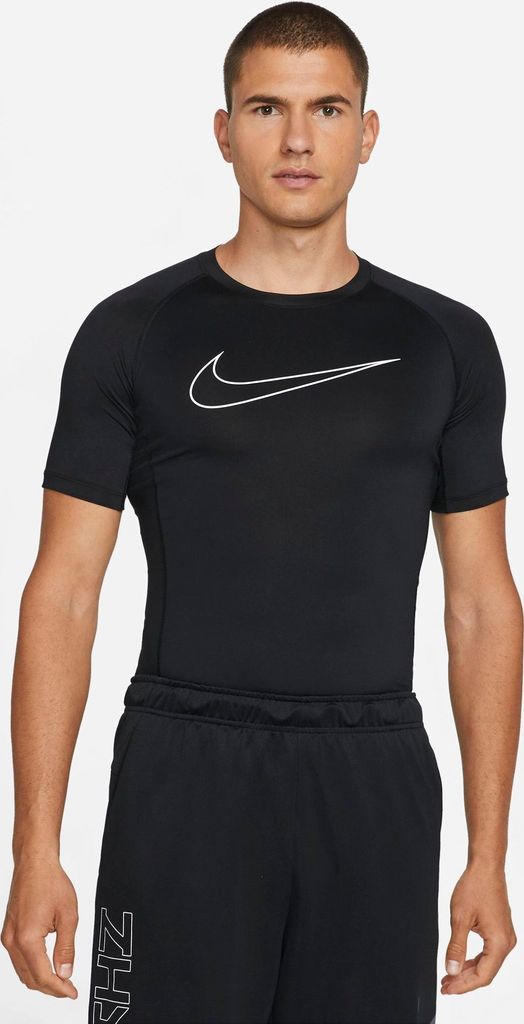 Nike M Np Df Tight Top Ss Black/White L