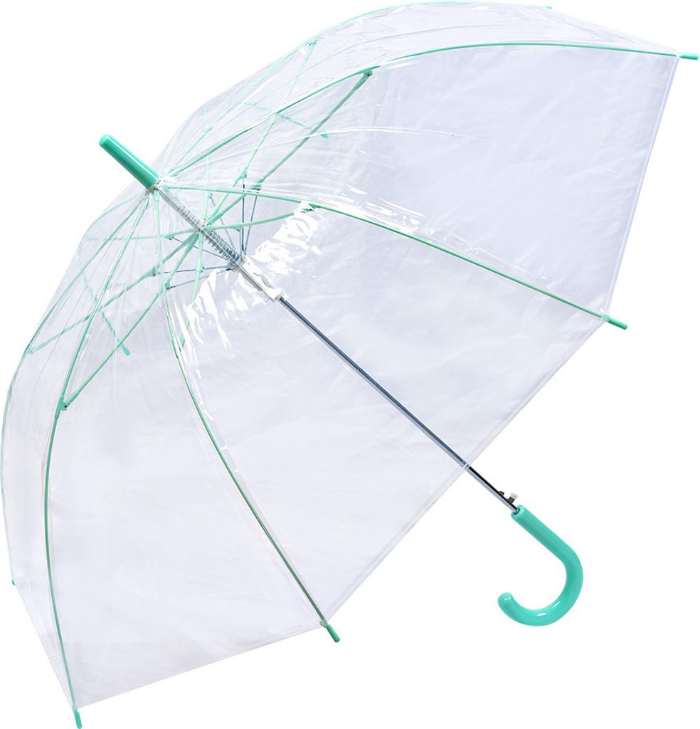 Clayre & Eef Erwachsenen-Regenschirm 82 cm Transparant Kunststoff