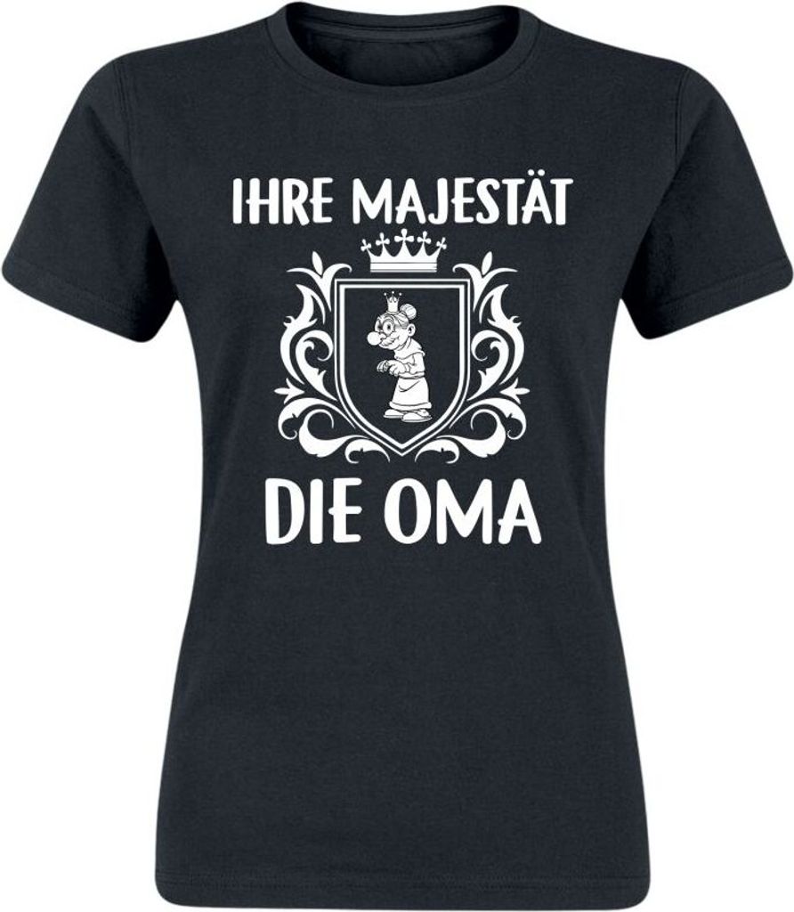 Sprüche T-Shirt Damen Ihre Majestät die Oma schwarz XL