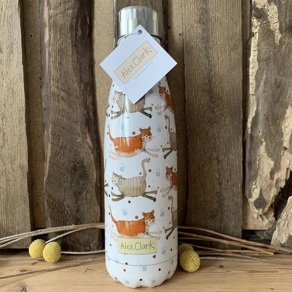 Thermos 500ml Chats - Gourde Isotherme Inox avec Motif Chat Mignon