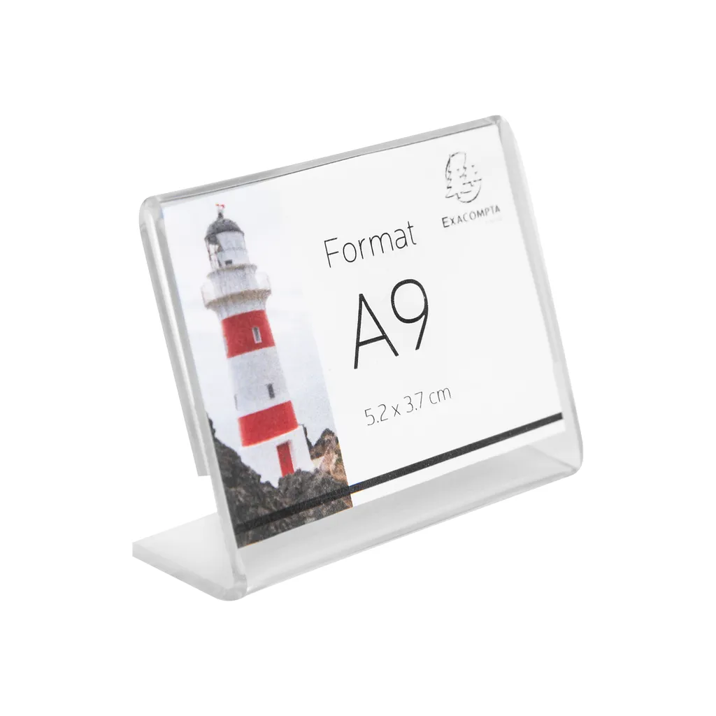 Porte-étiquettes Cristal A9 Exacompta Lot de 200 pièces Transparente