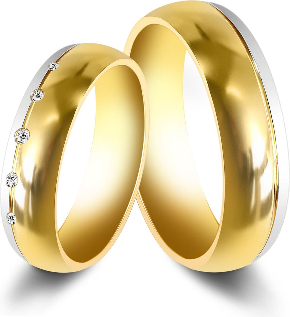 Akzent Herren-Partnerring, Edelstahl, bicolor Produktbild 