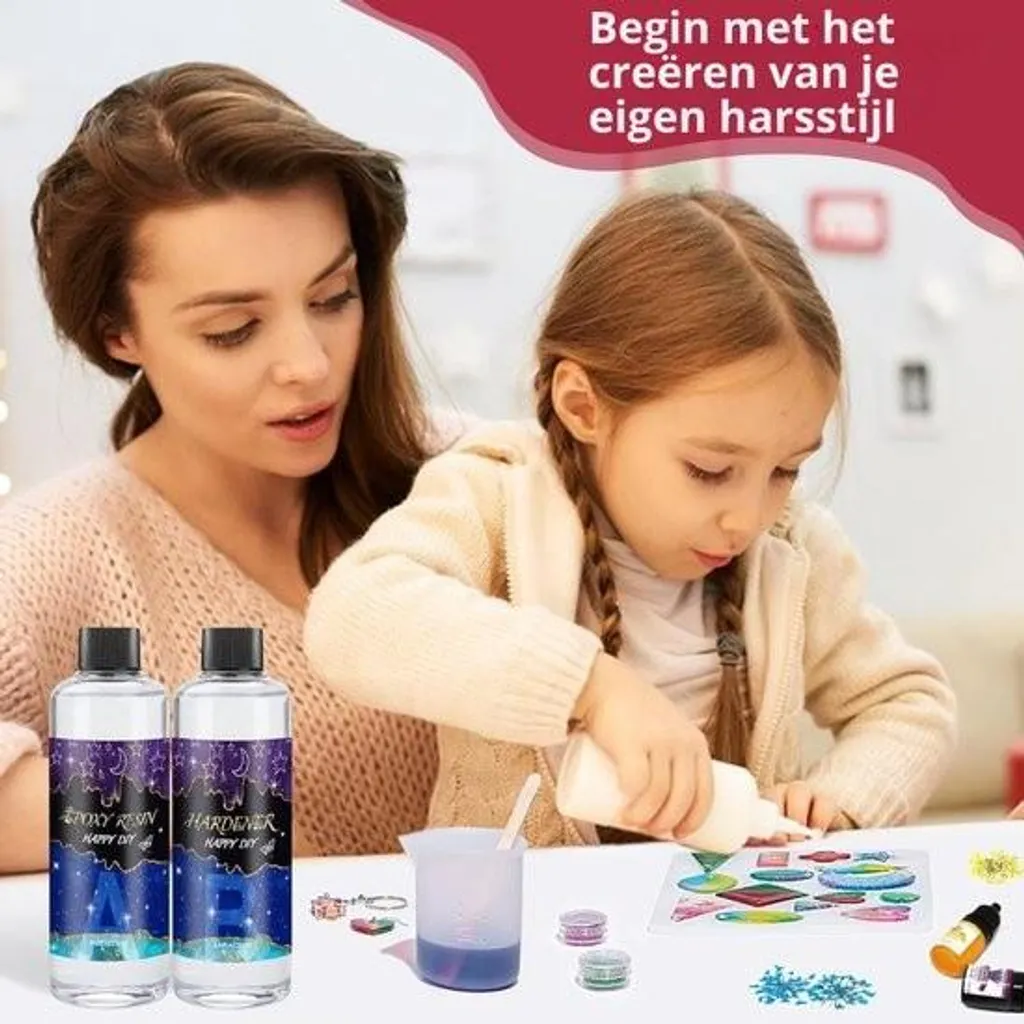 Coffret création bijoux en résine - Kit complet débutant DIY créatif