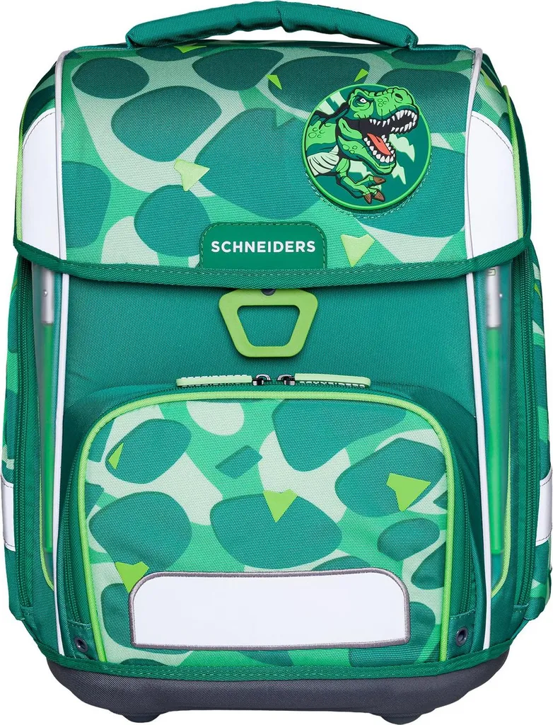 Sac d'école Dino Dance vert 9 pièces - Set complet robuste et léger - 2