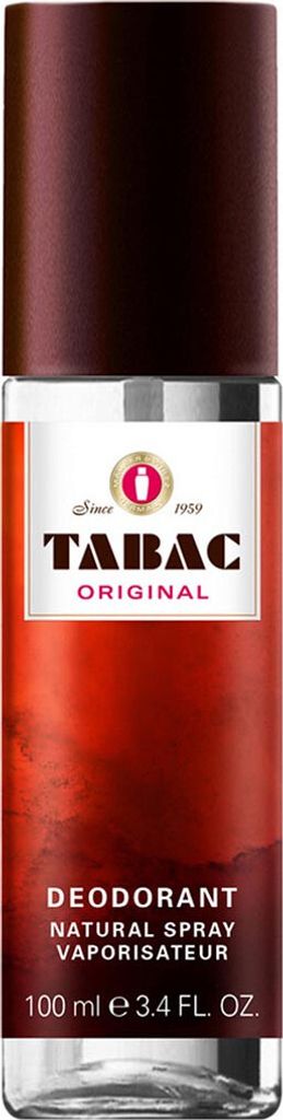 A product shot of a Tabac Original Deodorant spray bottle.