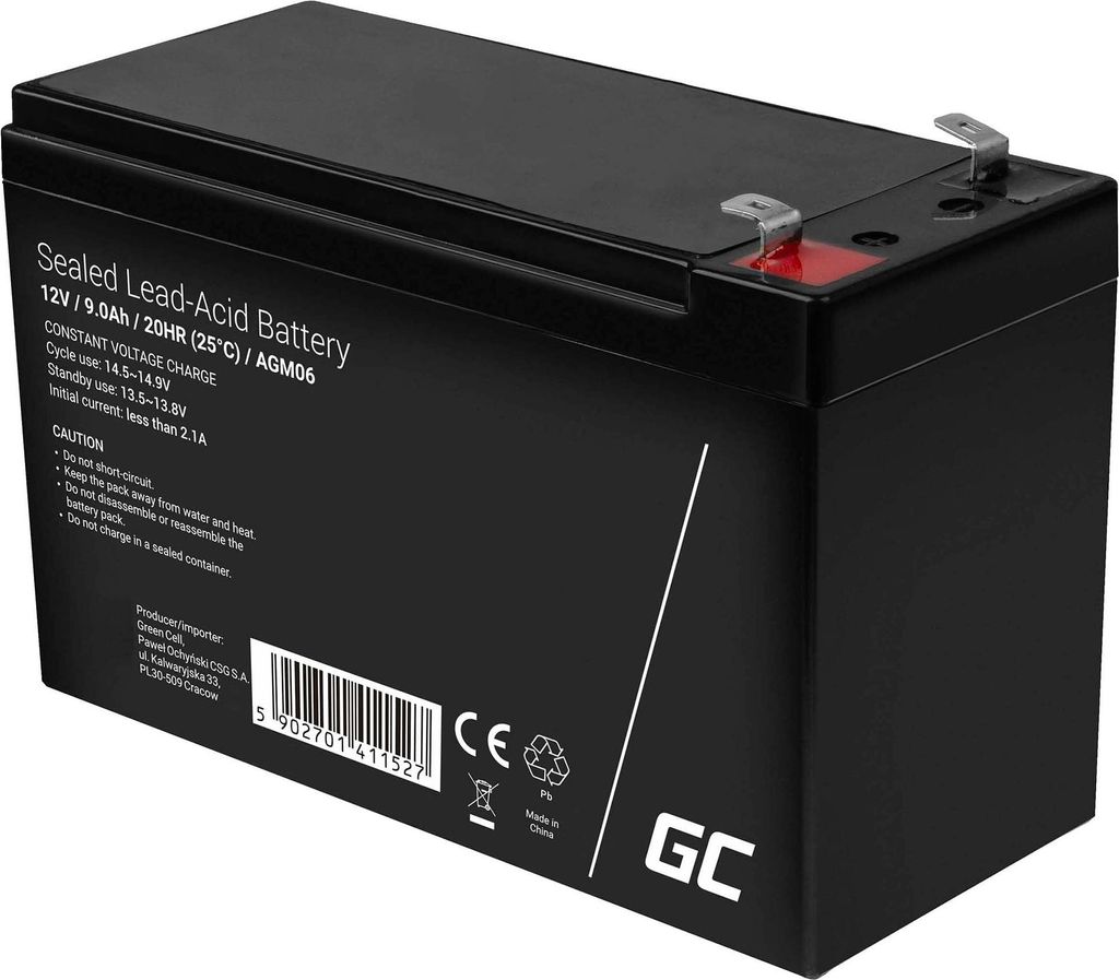 Green Cell AGM06 Batterie AGM 12V 9Ah Image du produit 