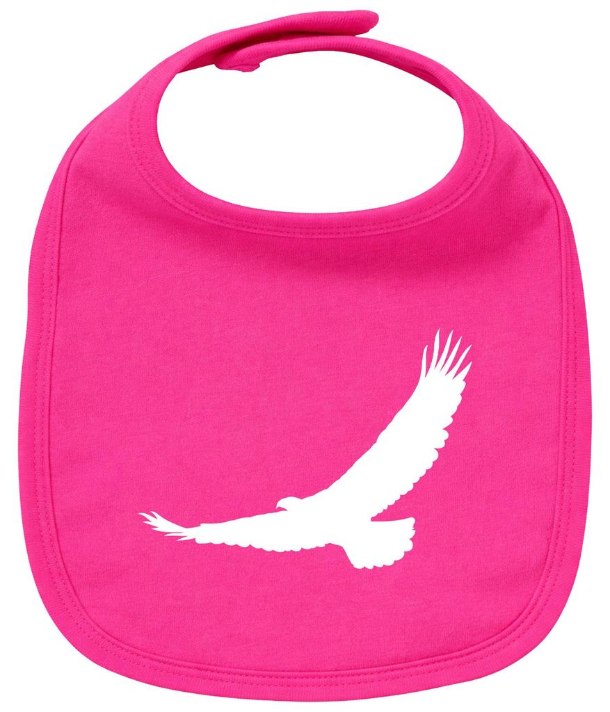 Huuraa Baby Lätzchen Eagle Silhouette Adler Cherry Pink Klettverschluss Baumwolle Latz Geschenkidee
