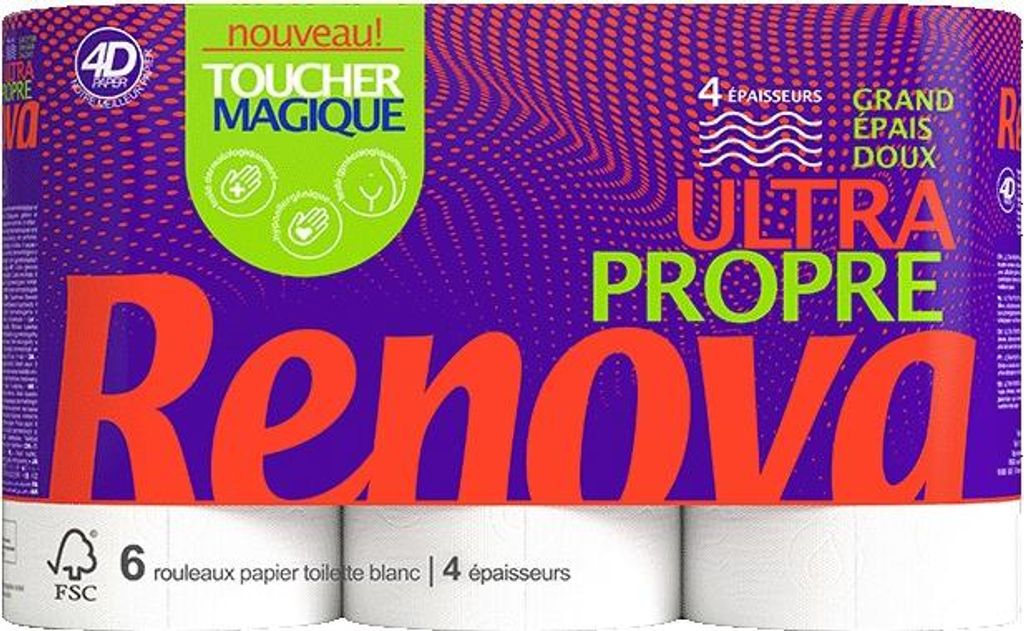 Renova Ultra Propre 6er Toilettenpapier 4-lagig