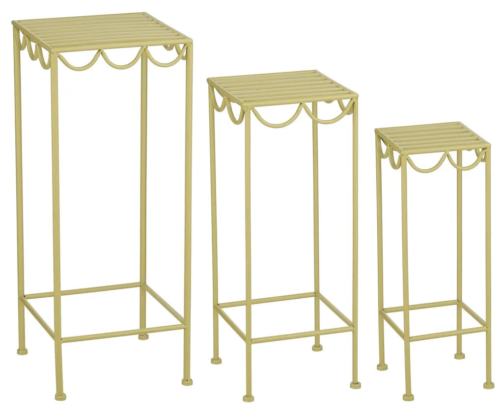 Table pour Plantes d'Intérieur et Jardin - Set de 3 Supports Modulables