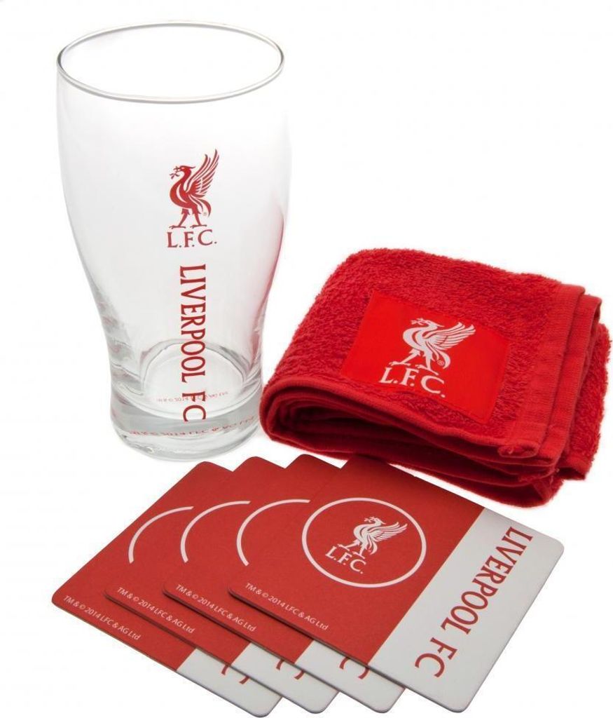 Liverpool FC - Mini - Bar Set - Glas TA2192 (Einheitsgröße) (Rot/Weiß)