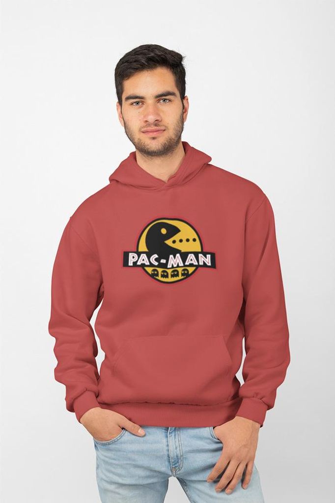 D&B Unisex Hoodie GM00009 PacMan Blassrot-Größe S