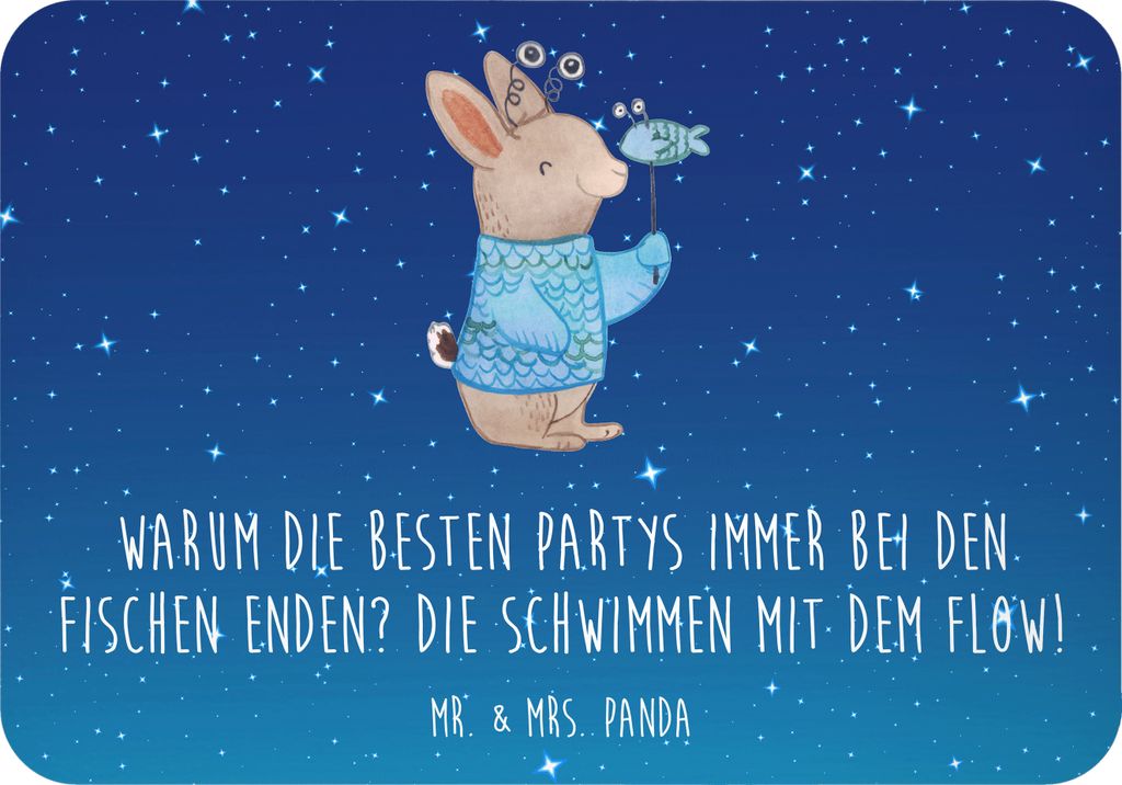 Mr. & Mrs. Panda magnet Fische Flow Spaß - Sternenhimmel Blau - Geschenk, whiteboardmagnet, Kreativität, Tierkreiszeichen, Party, zettelhalter, E...