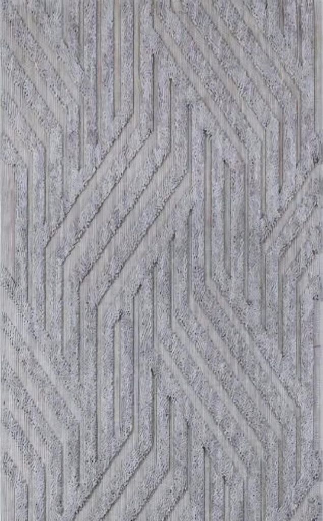 Teppich Bodenteppich Kurzflor Geometrisches Linien Muster Wohnzimmer Grau
