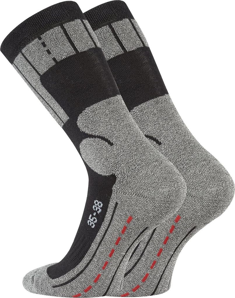 TippTexx 24 4 Paar Allround Sportsocken (Laufen, Skaten, Wandern), optimales Tragegefühl, Schwarz-Grau, Größe 35-38
