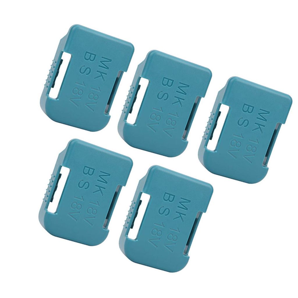 5Pcs Lithium Akku Lagerung Rack Regal Halterung Gürtel Slot für Makita 18V Fixing DevicesCyan