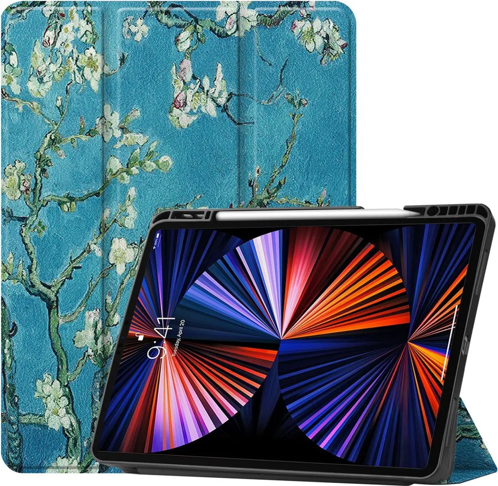 Housse iPad Pro 12.9 2021 5ème Gen - Étui Slim avec Support et Auto-Réveil